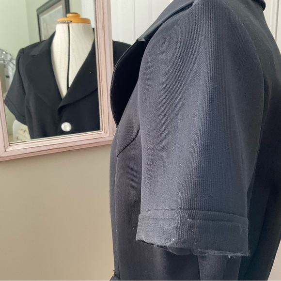 STUDIO ONE,  BLACK BLOUSE WITH WAIST BELT, SIZE: 16 - Picture 4 of 10